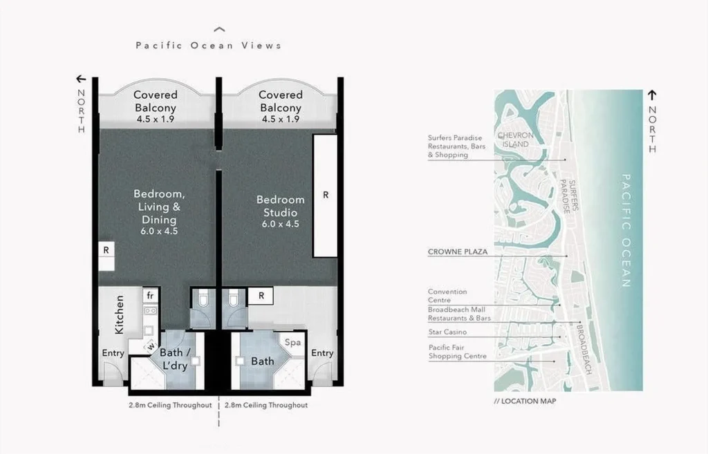 Dual-Key 2-Bedroom Apartment with Ocean Views - Gold Coast Real Estate Agents